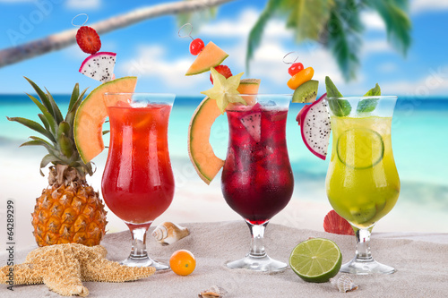 summer drinks on the beach #64289299