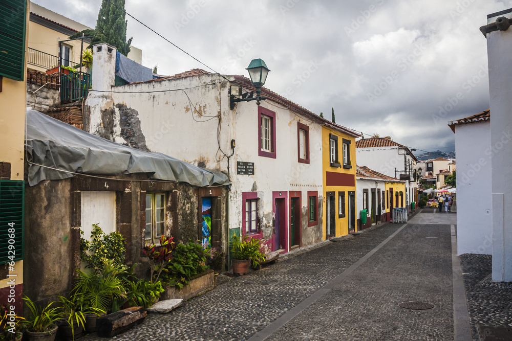 Fototapeta premium town center of Funchal, Madeira island, Portugal.
