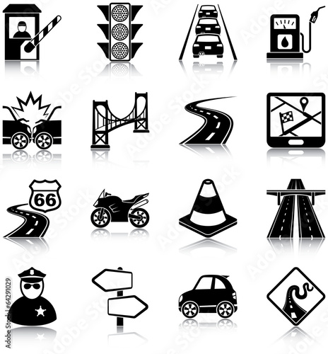 Road traffic icons