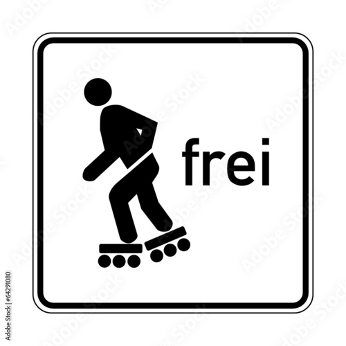 verkehrszeichen inlineskater frei I