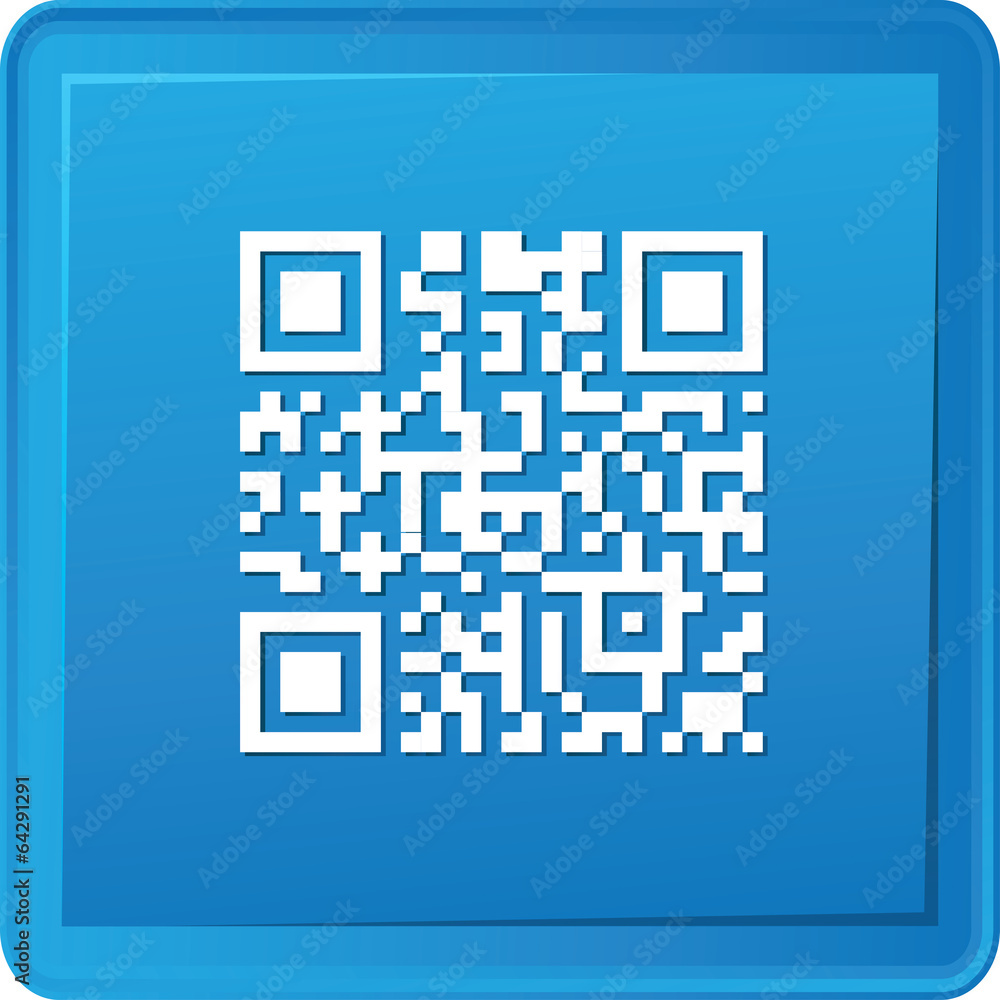 Qr code button,vector Qr code button,vector