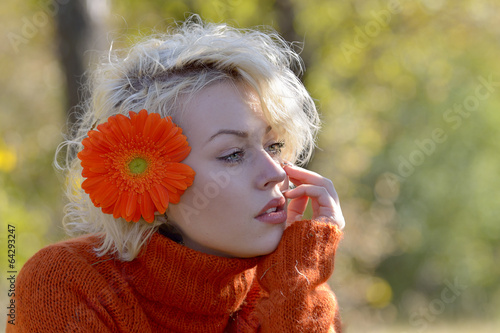 Beautiful woman outdoor portrait on a sunny day