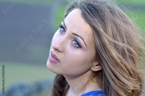 Young beautiful woman portrait outdoor