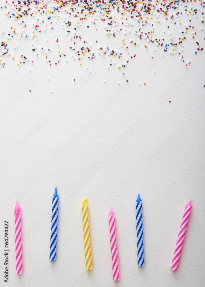 Obraz premium Sprinkles and candles background