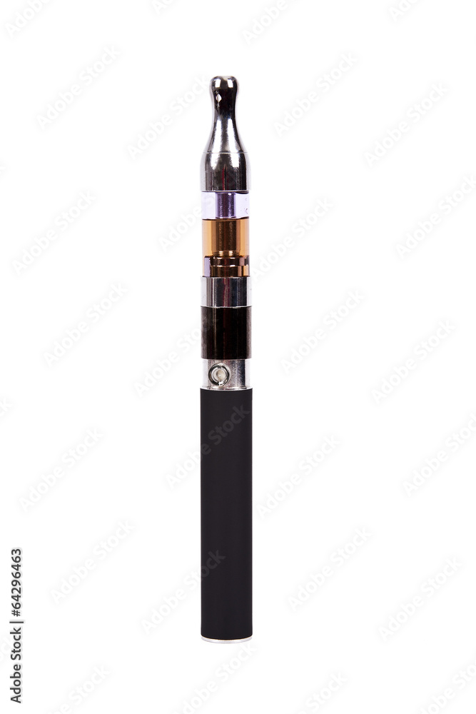 electronic cigarette and utensils isolated on white background electronic cigarette and utensils isolated on white background