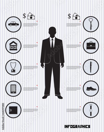 infographic financial solvency businessman