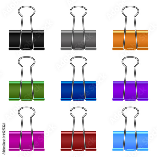 Binder clip set