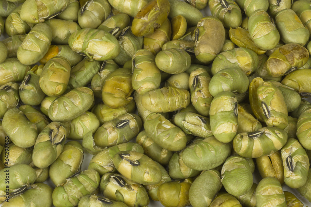Group of healthy dried edamame soybeans Group of healthy dried edamame soybeans