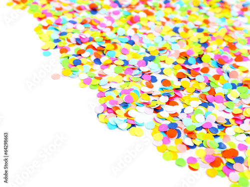 Confetti isolated on white