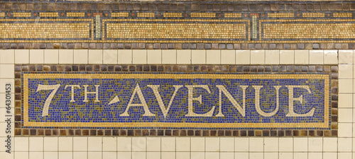 Seventh Avenue Station Subway Sign