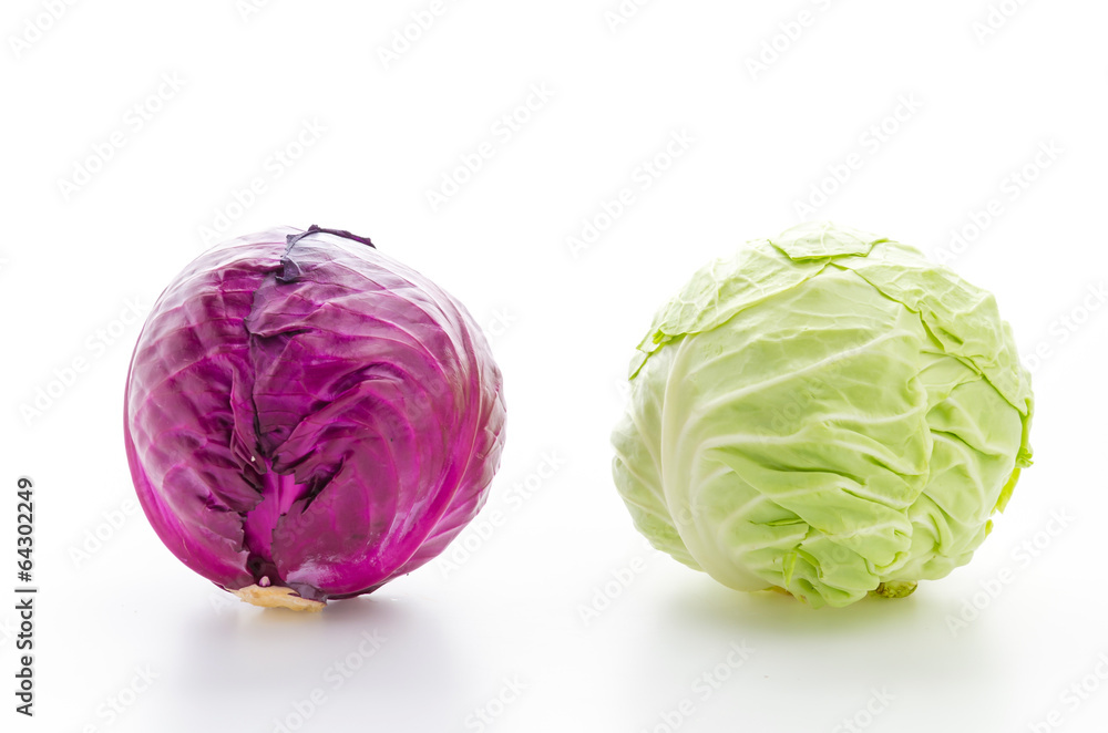 Cabbage isolated on white Cabbage isolated on white