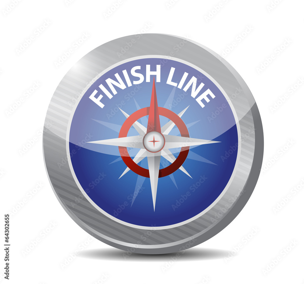 finish line compass illustration design finish line compass illustration design