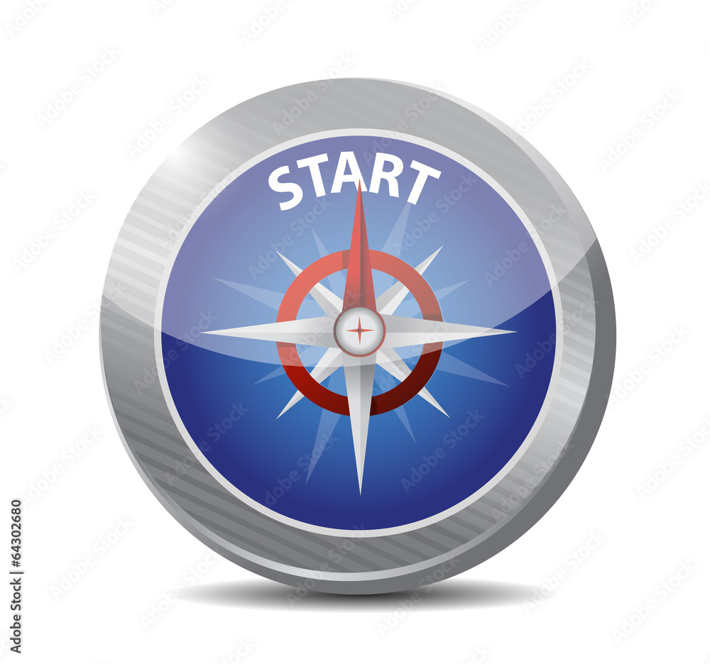 guide compass to the start. illustration design guide compass to the start. illustration design