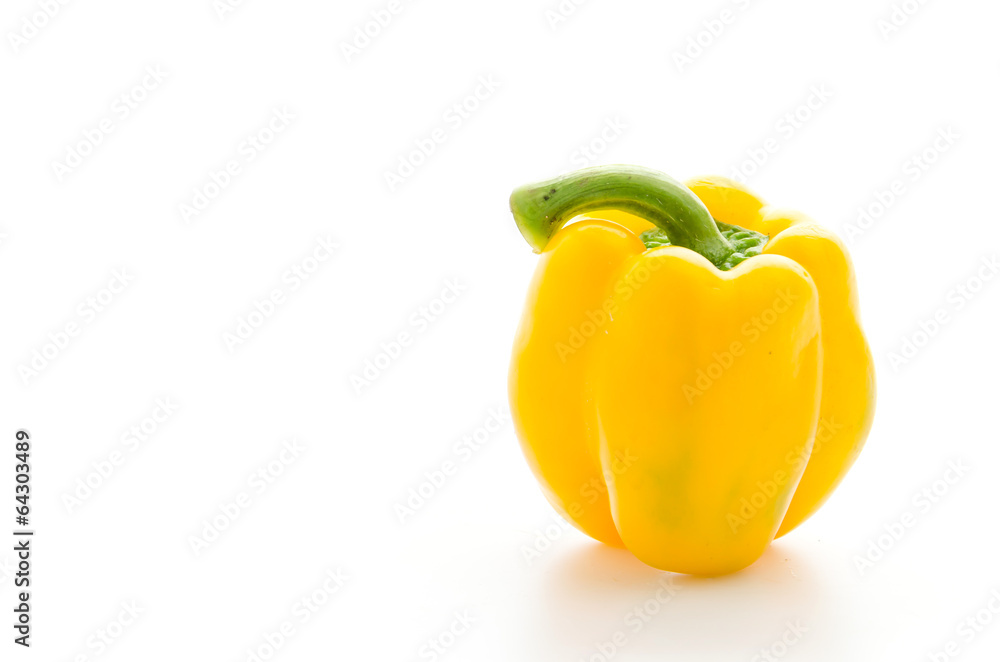 Yellow pepper isolated on white Yellow pepper isolated on white