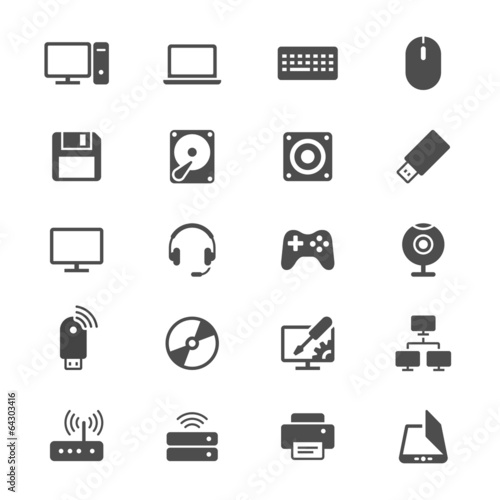 Computer flat icons