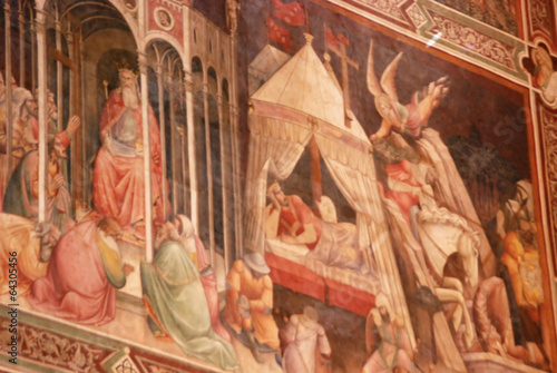 The frescoes in the Church of Santa Croce in Florence-Tuscany-It