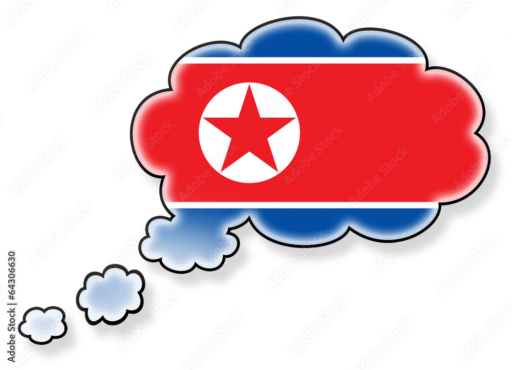 Flag in the cloud, isolated on white background Flag in the cloud, isolated on white background