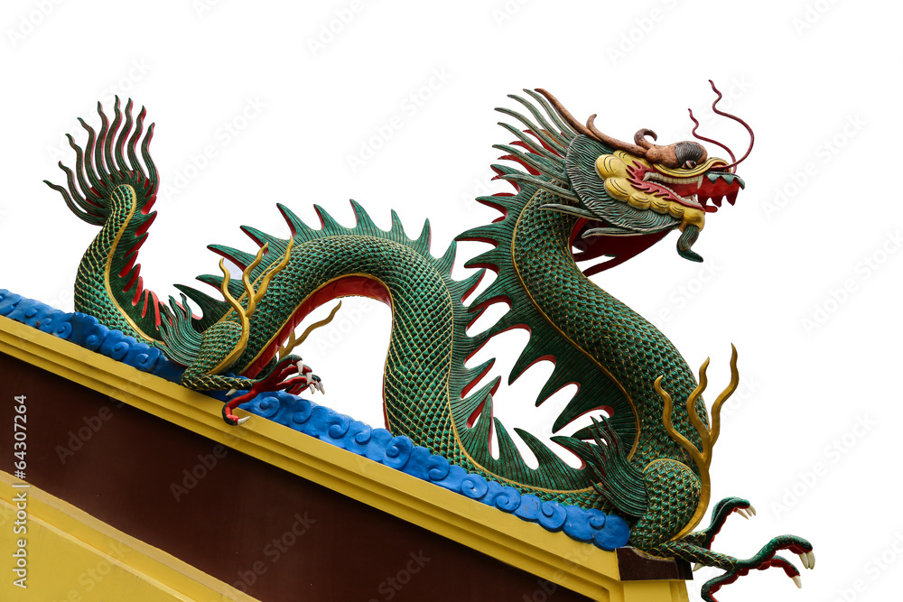 Fototapeta premium dragon sculture isolate