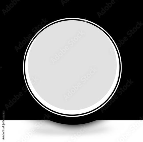 blank grey round