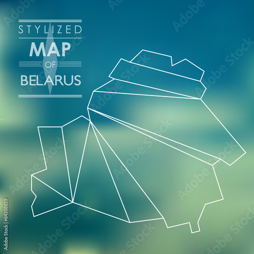 stylized map of Belarus