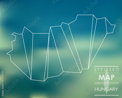 stylized map of Hungary