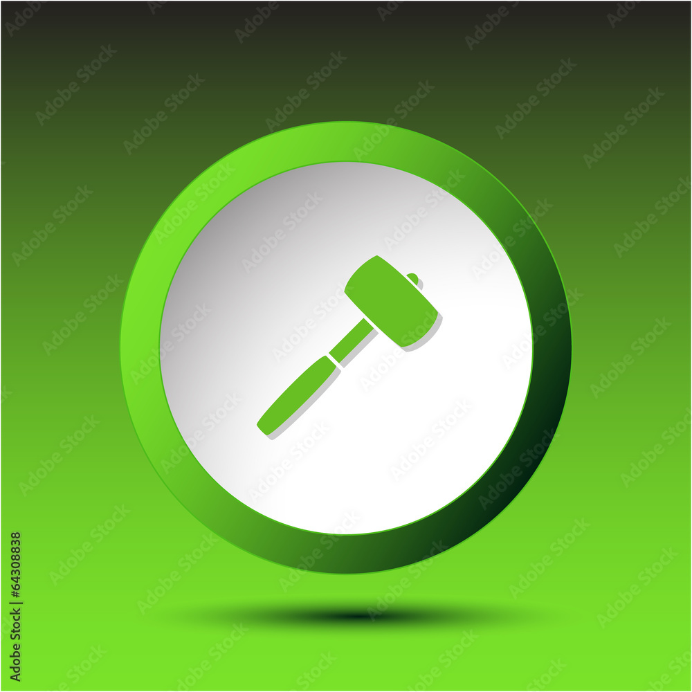 Mallet. Plastic button. Vector illustration. Mallet. Plastic button. Vector illustration.