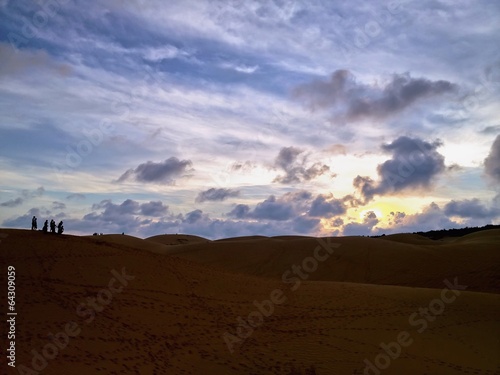 Desert Landscape  Red Sand Dunes  Mui Ne  Vietnam  Asia