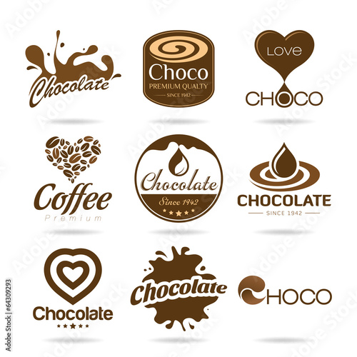 Chocolate and coffee icon design - sticker