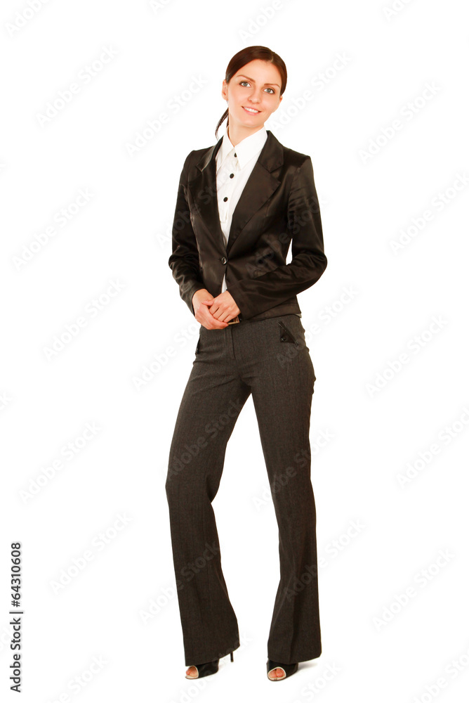 A full length portrait of a beautiful businesswoman standing A full length portrait of a beautiful businesswoman standing