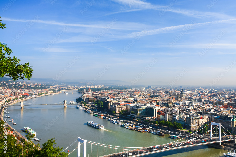 View of Budapest and the Danube river