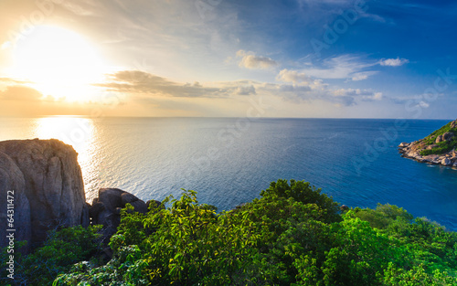 Fototapeta Naklejka Na Ścianę i Meble -  Aerial view of tropical island