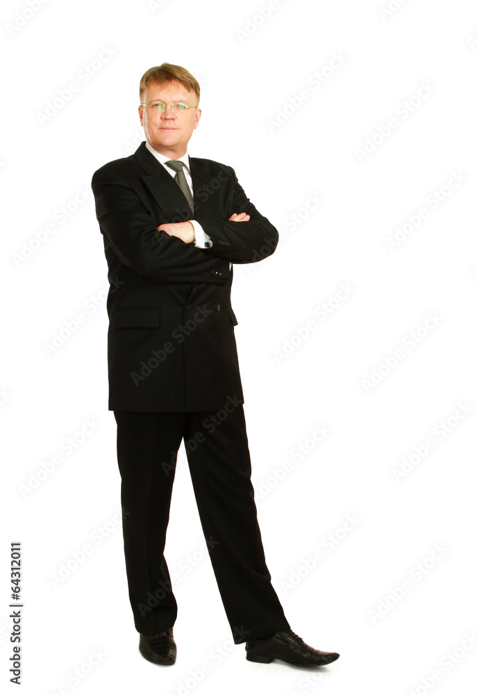 A full length portrait of businessman standing A full length portrait of businessman standing
