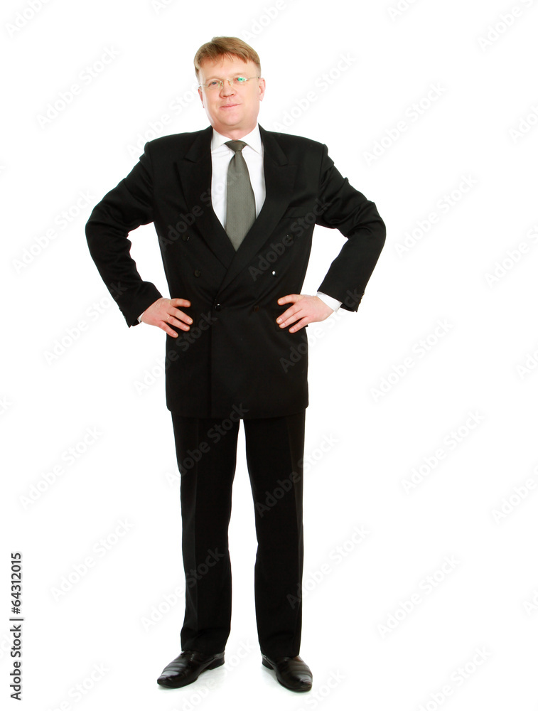 A full length portrait of businessman standing A full length portrait of businessman standing