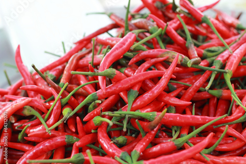 Red chili in the market