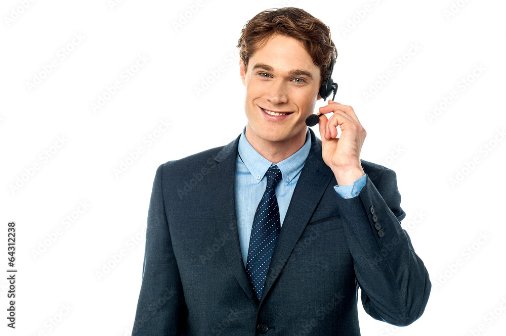 Customer support agent assisting customers Customer support agent assisting customers