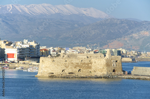 Venetian Fortress in the port entrance of Heraklion on Crete