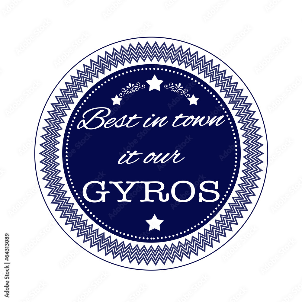 best in town it our gyros stamp