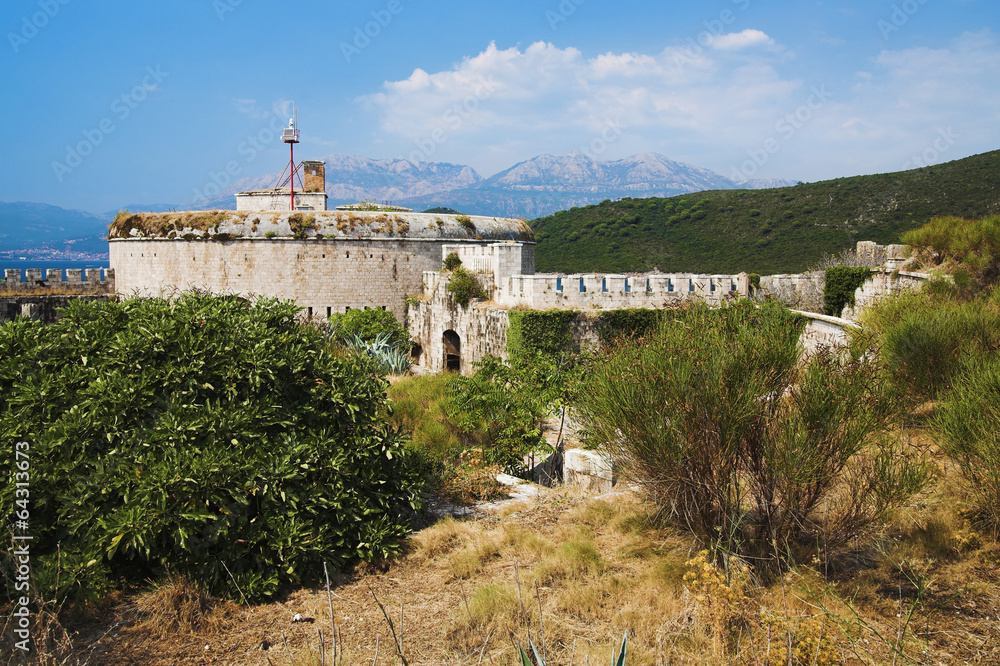 Abandoned fort in Kotor Bay, Montenegro