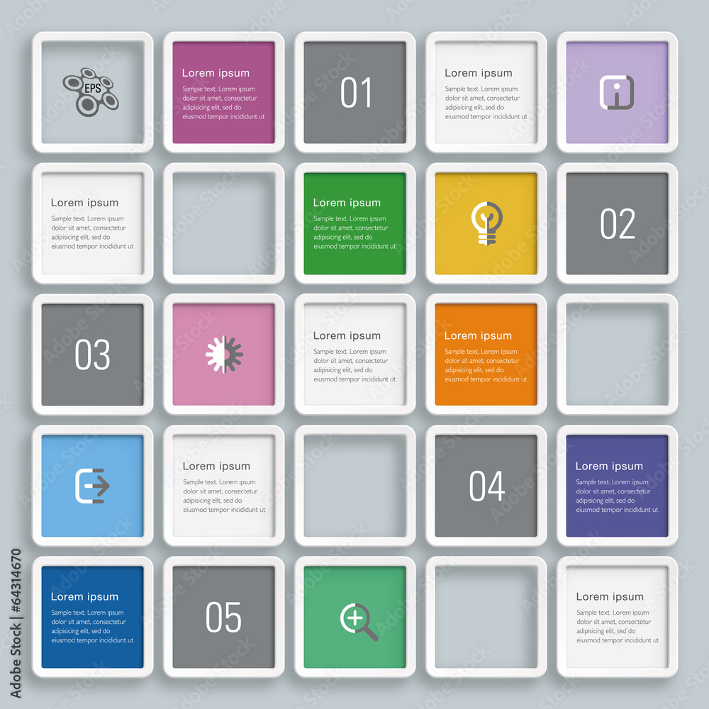 Infographics Vector Background Grid Layout Infographics Vector Background Grid Layout