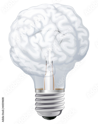 Brain light bulb