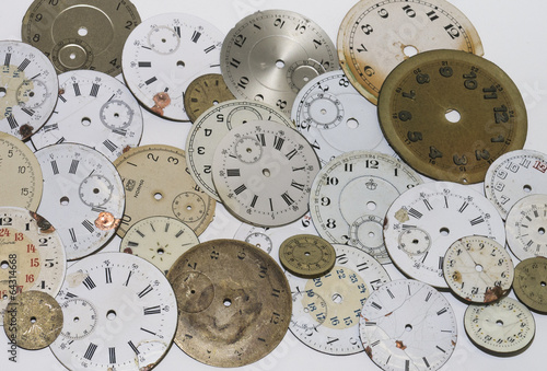 alte antike Uhren, Zifferblätter, Taschenuhren