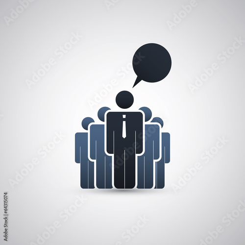 The Real Leader - Business Men Icon Concept