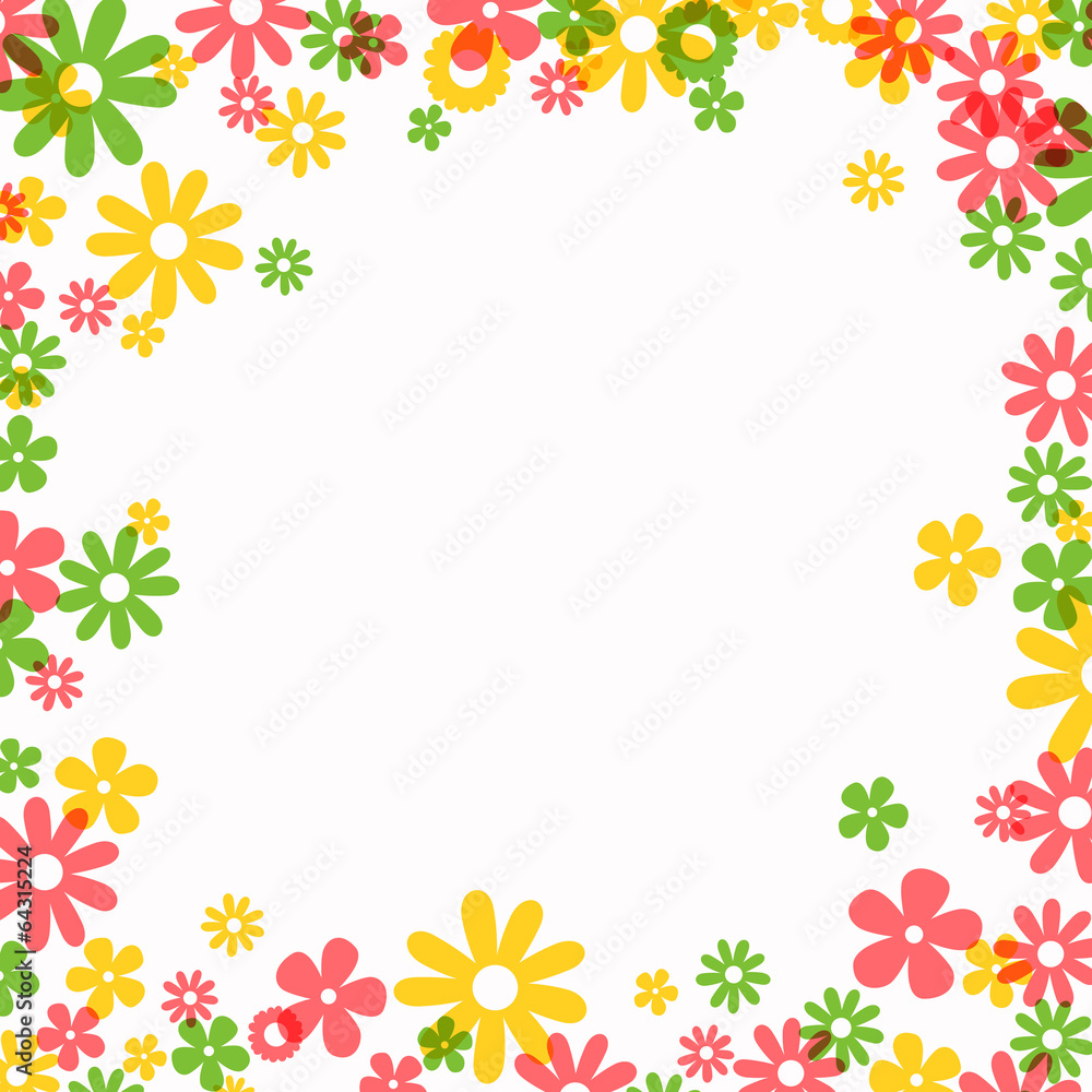 Vector Illustration of a Decorative Floral Background