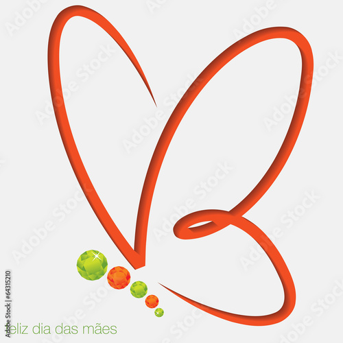 Cut out butterfly card with gems in vector format.