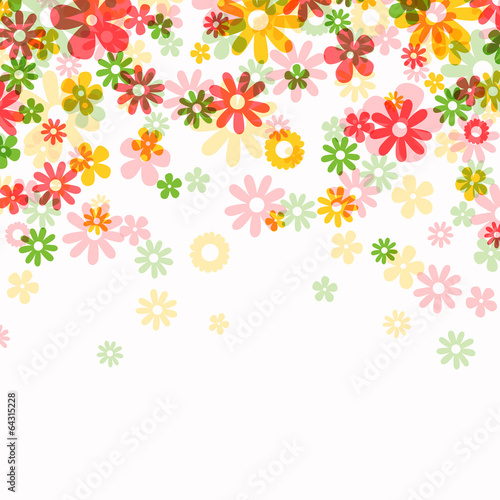 Fototapeta Naklejka Na Ścianę i Meble -  Vector Illustration of a Decorative Floral Background
