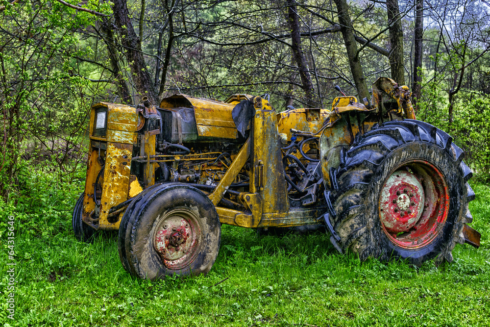 Obraz premium Vintage old tractor, Romania