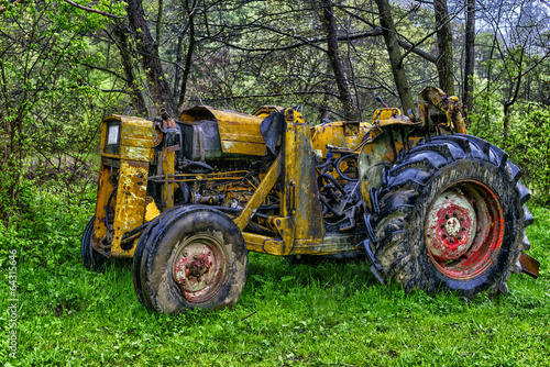 Vintage old tractor, Romania