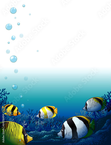 Fototapeta Naklejka Na Ścianę i Meble -  Fishes under the sea