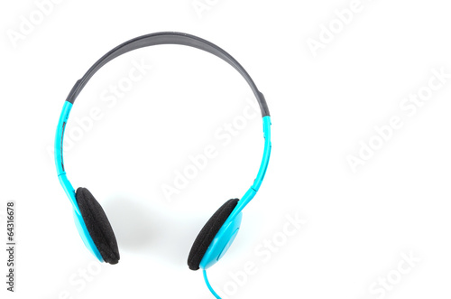 Headphone isolated white background
