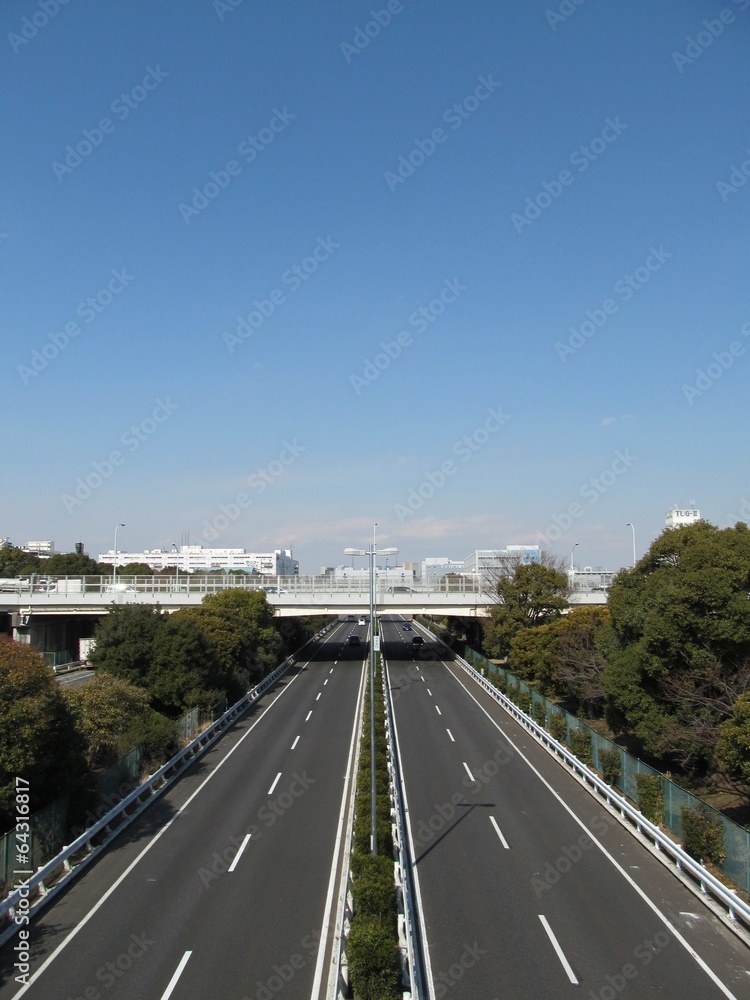 Obraz premium 大田区の海岸通り